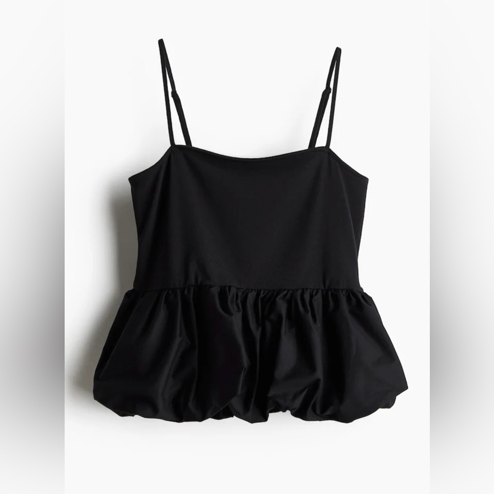 Bubble Hem Peplum Strappy Top from
H&M